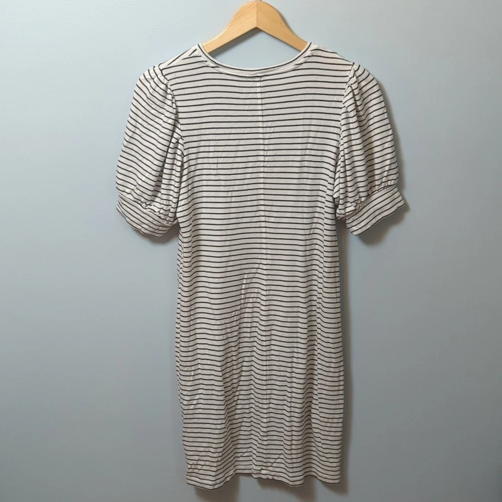 Daily Ritual Puffed Sleeves Striped Dress - Picture 7 of 8